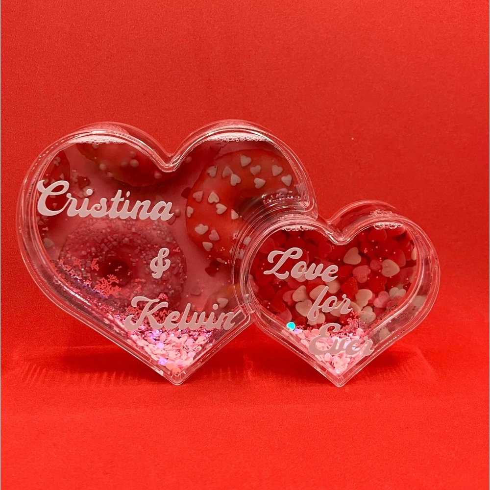 Engraved Heart Shaped Globe